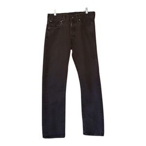 Levi's jeans 501 32x32 black wash button fly 5 pocket straight leg denim
